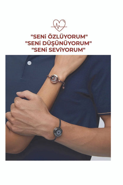 Totwoo Mesafe Bilekliği - Milan İpli Güneş ve Ay Dokunuşlu Bileklikler