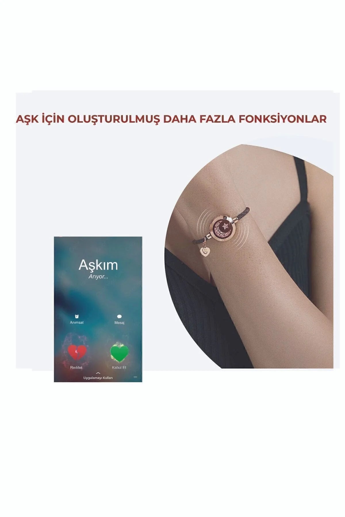 Totwoo Mesafe Bilekliği - Milan İpli Güneş ve Ay Dokunuşlu Bileklikler